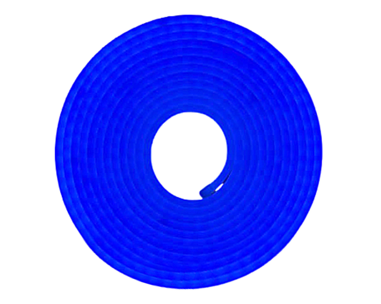 Лента LED неоновая силиконовая синяя 6*12mm 5m