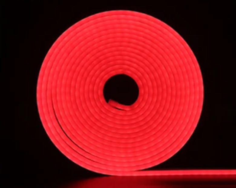 Лента LED неоновая силиконовая красная 6*12mm 5m