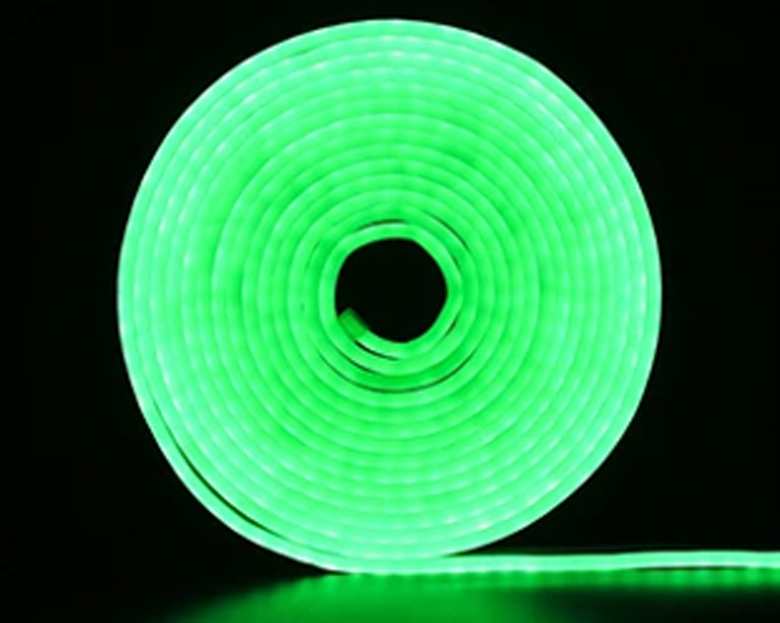 Лента LED неоновая силиконовая зеленая 6*12mm 5m