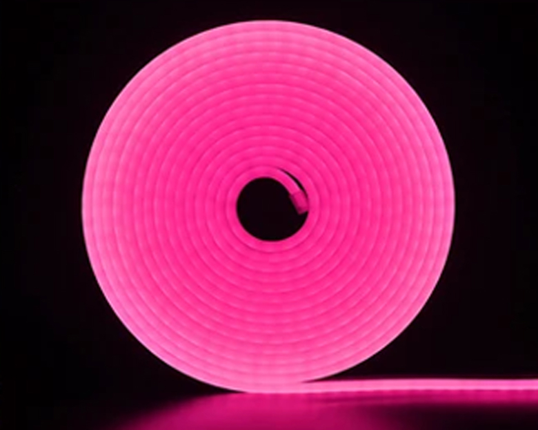Лента LED неоновая силиконовая розовая 6*12mm 5m