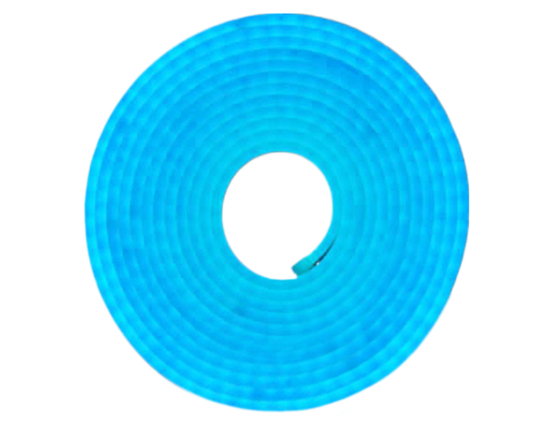 Лента LED неоновая силиконовая голубая 6*12mm 5m