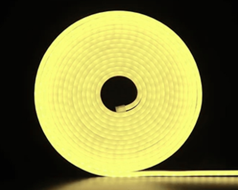 Лента LED неоновая силиконовая золотистая 6*12mm 5m