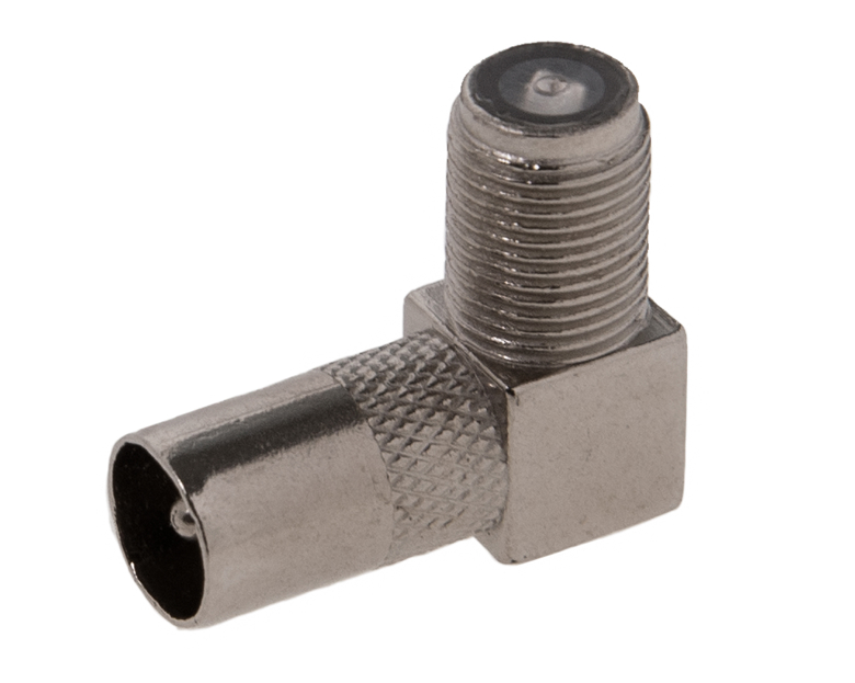 Коннектор F-штекер папа угловой (цинк) (100шт)