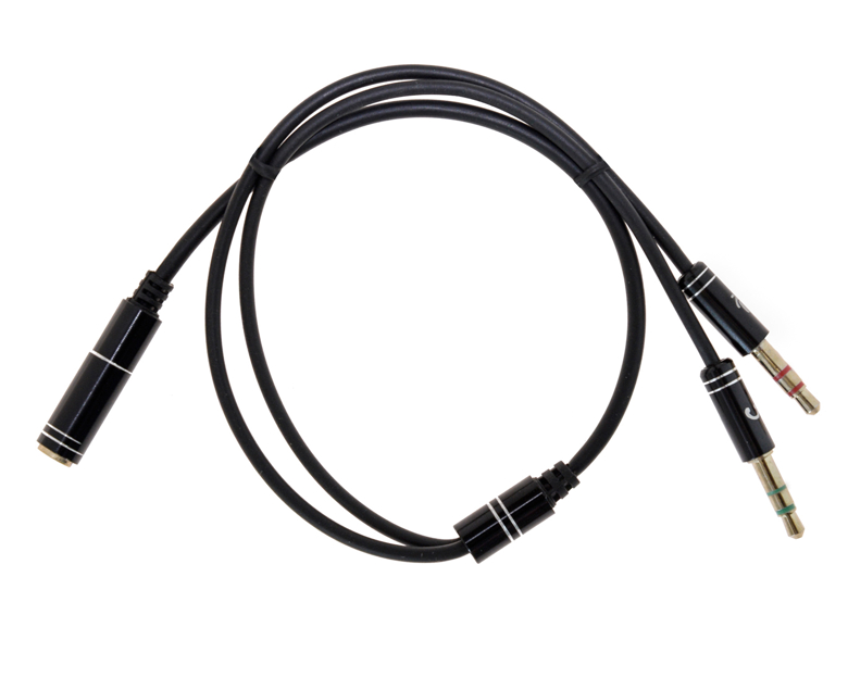 Кабель 3.5mm*2/3.5mm 0.32m