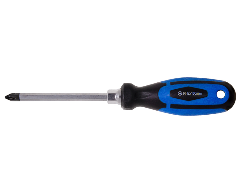 Отвертка усиленная крестовая PH2*100мм. под ключ CrV Sigma