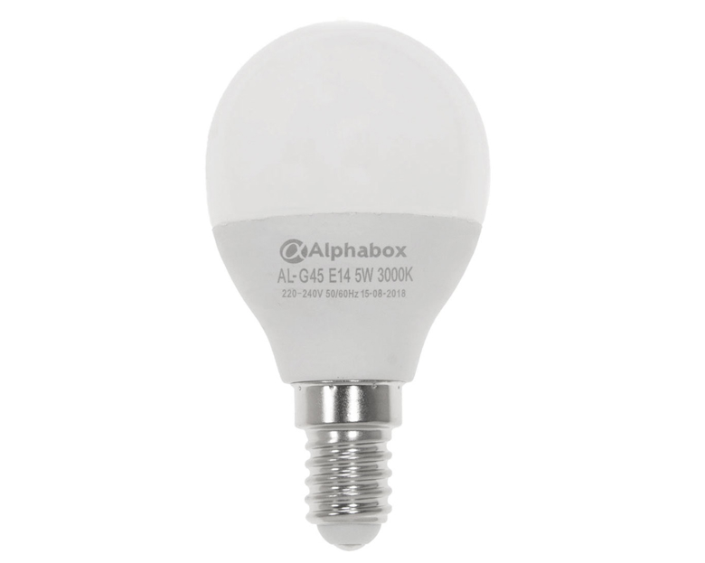 Лампа светодиодная Alphabox AL-G45 E14 5W 3000K