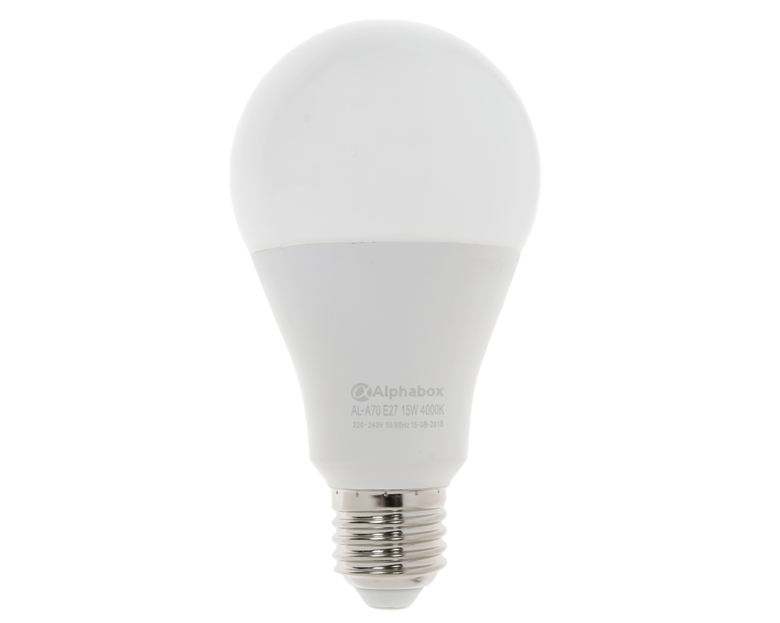Лампа светодиодная Alphabox AL-A70 E27 15W 4000K