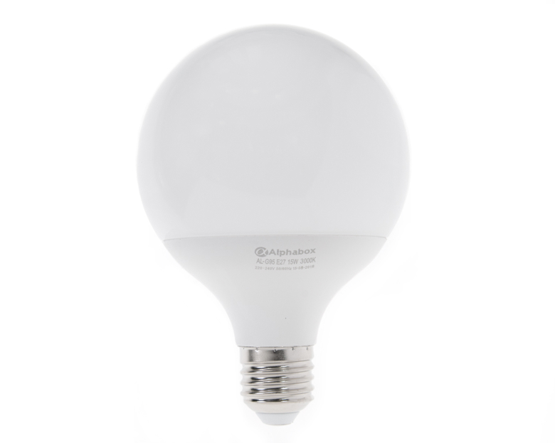 Лампа светодиодная Alphabox AL-G95 E27 15W 3000K
