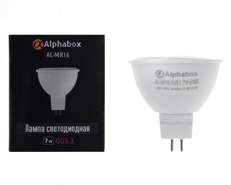 Лампа светодиодная Alphabox AL-MR16 7W 4000K