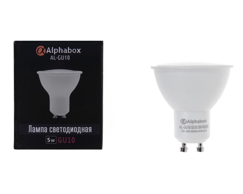 Лампа светодиодная Alphabox AL-GU10 5W 4000K