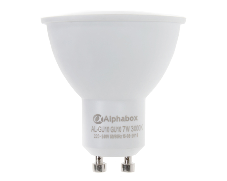 Лампа светодиодная Alphabox AL-GU10 7W 3000K