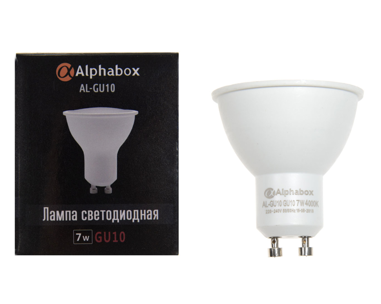 Лампа светодиодная Alphabox AL-GU10 7W 4000K