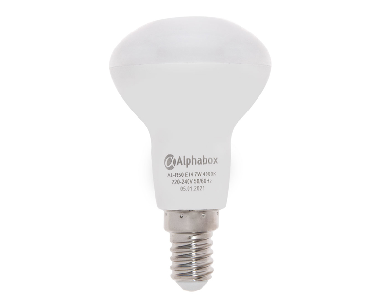 Лампа светодиодная Alphabox AL-R50 E14 7W 4000K