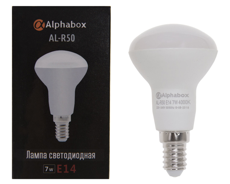 Лампа светодиодная Alphabox AL-R50 E14 7W 4000K