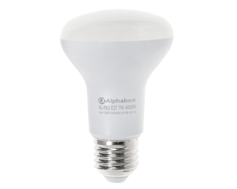 Лампа светодиодная Alphabox AL-R63 E27 7W 4000K