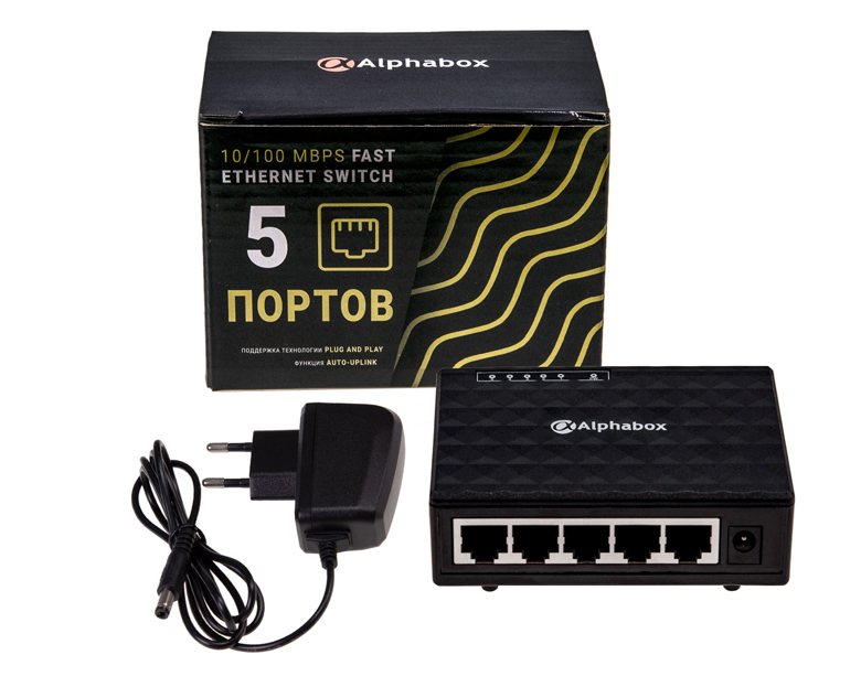 Коммутатор Alphabox  AS105  5x10/100 Desktop