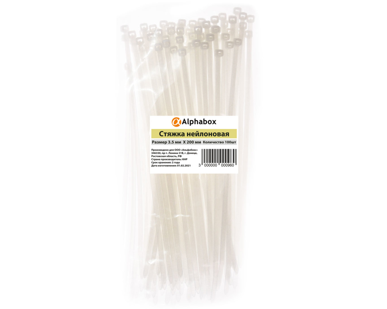 Стяжки Alphabox 3.5×200 (100шт)