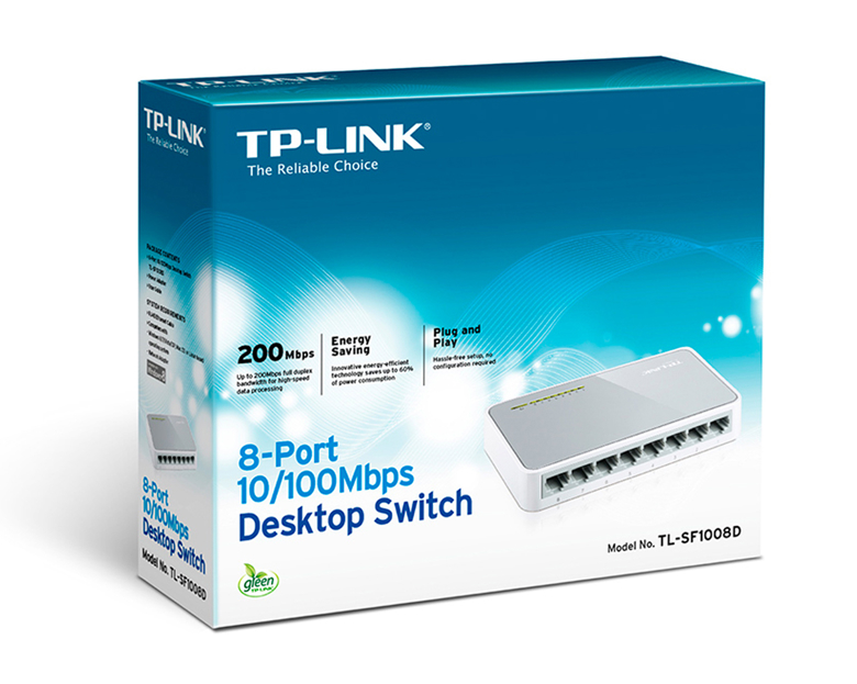 Коммутатор TP-Link SF1008D L2 8x10/100 Desktop