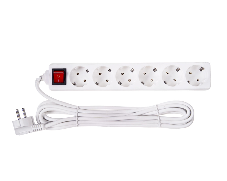 Сетевой удлинитель Alphabox 6 розеток 5m APS-615