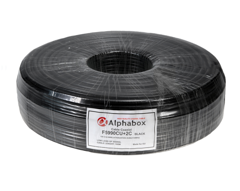 Кабель Alphabox F5990Cu+2C PVC 100m Black