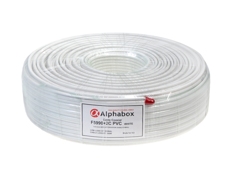 Кабель Alphabox F5990+2C PVC 100m Белый
