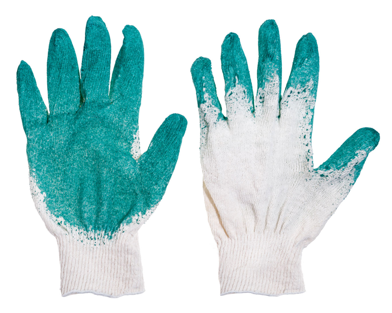 Перчатки х/б с одинарным латексн. покрытием (Д)