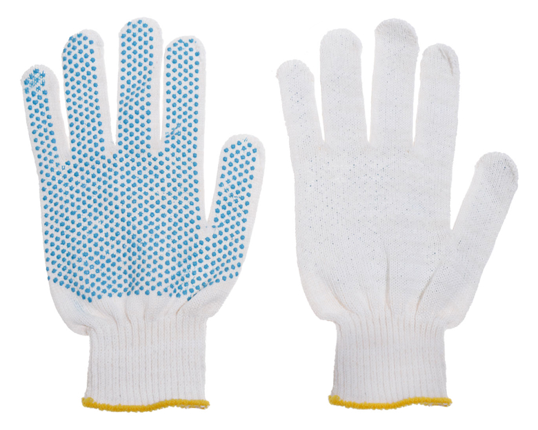 Перчатки ТОЛСТЫЕ ЦВЕТНЫЕ 2 СОРТ+ ПВХ 10/200