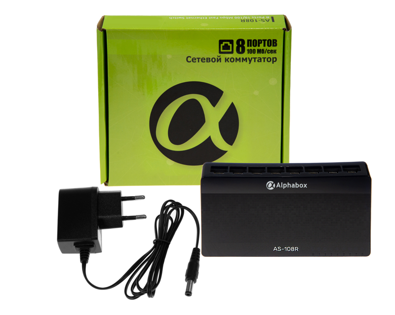 Коммутатор Alphabox AS108R 8x10/100 Desktop
