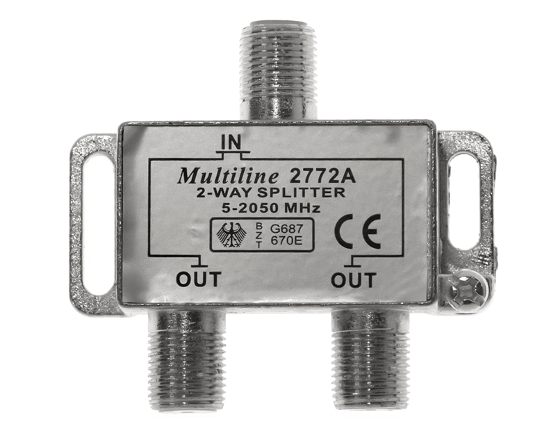 Делитель SAT/TV 2 вых  5-2050Mhz