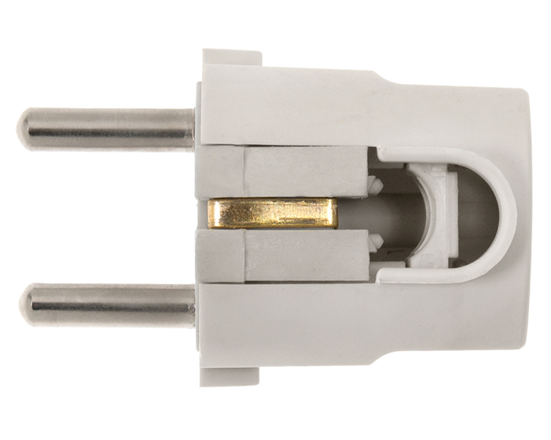Вилка электрическая угловая 220v 4.8мм