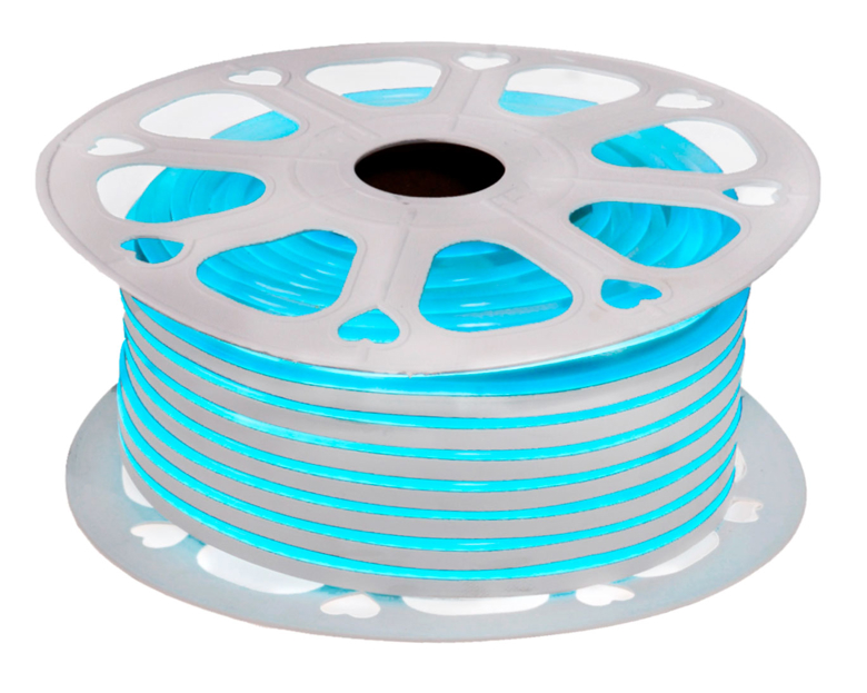 Лента LED неоновая голубая 8*16mm/220v (IB)