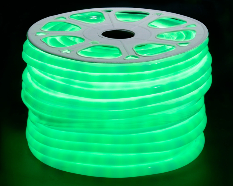 Лента LED неоновая зеленая D16mm/220v (G)