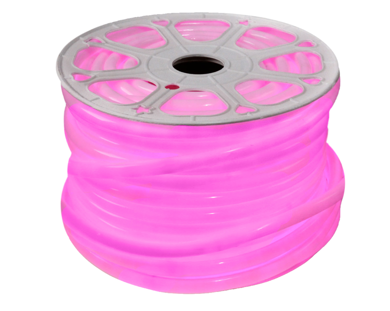 Лента LED неоновая розовая D16mm/220v (P)
