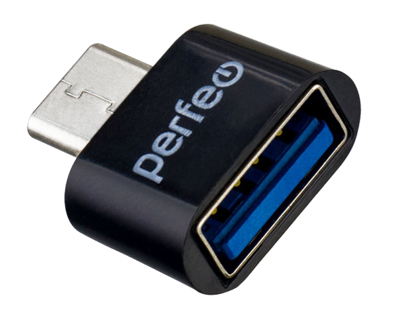 Переходник Perfeo USB/Type C (M) OTG черный