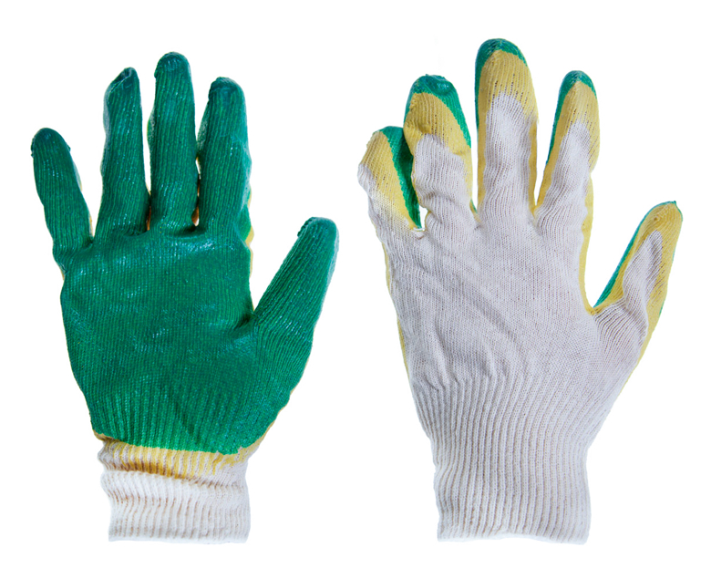 Перчатки трикотажные с двойным латексным обливом // Россия