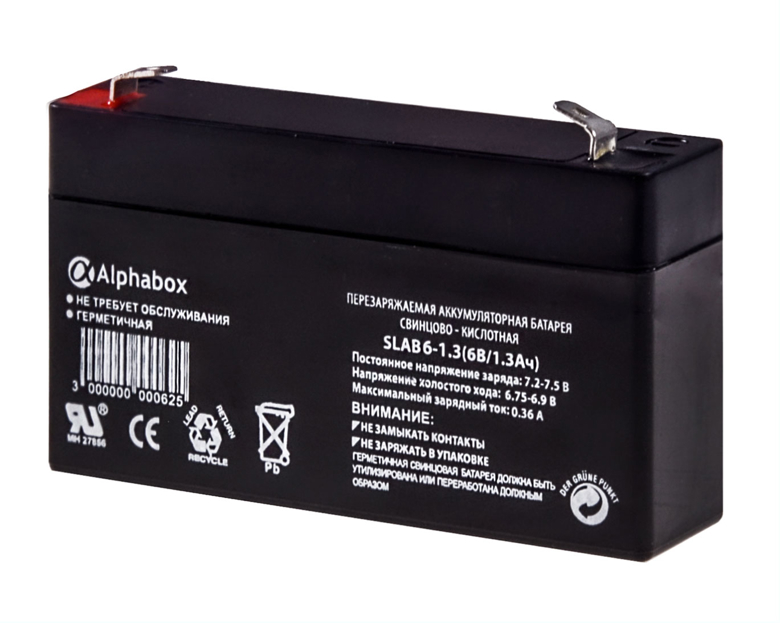 Аккумулятор Alphabox SLAB 6V/1.3Ah
