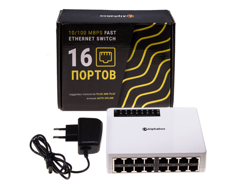 Коммутатор Alphabox AS116 16x10/100 Desktop