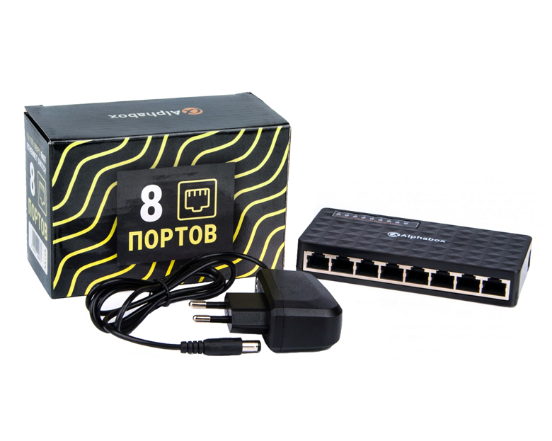 Коммутатор Alphabox AS108 8x10/100 Desktop