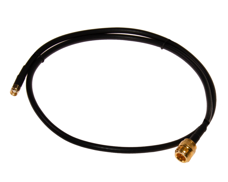 Пигтейл RF-5/H155 Antenna cable with N-Female RP-SMA-Female 1m