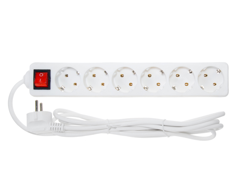 Сетевой удлинитель Alphabox 6 розеток 5m  АСУ-605
