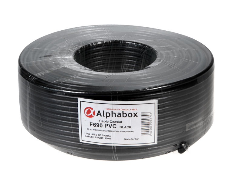 Кабель Alphabox F690 100m Black