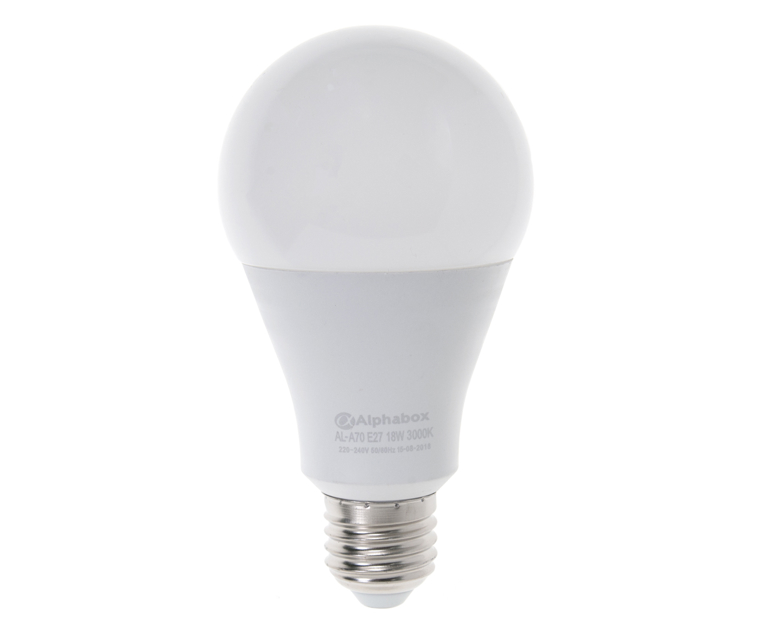 Лампа светодиодная Alphabox AL-A70 E27 18W 3000K