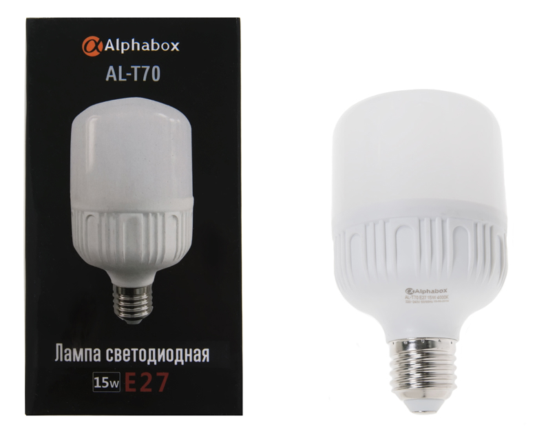 Лампа светодиодная Alphabox AL-T70 E27 15W 4000K