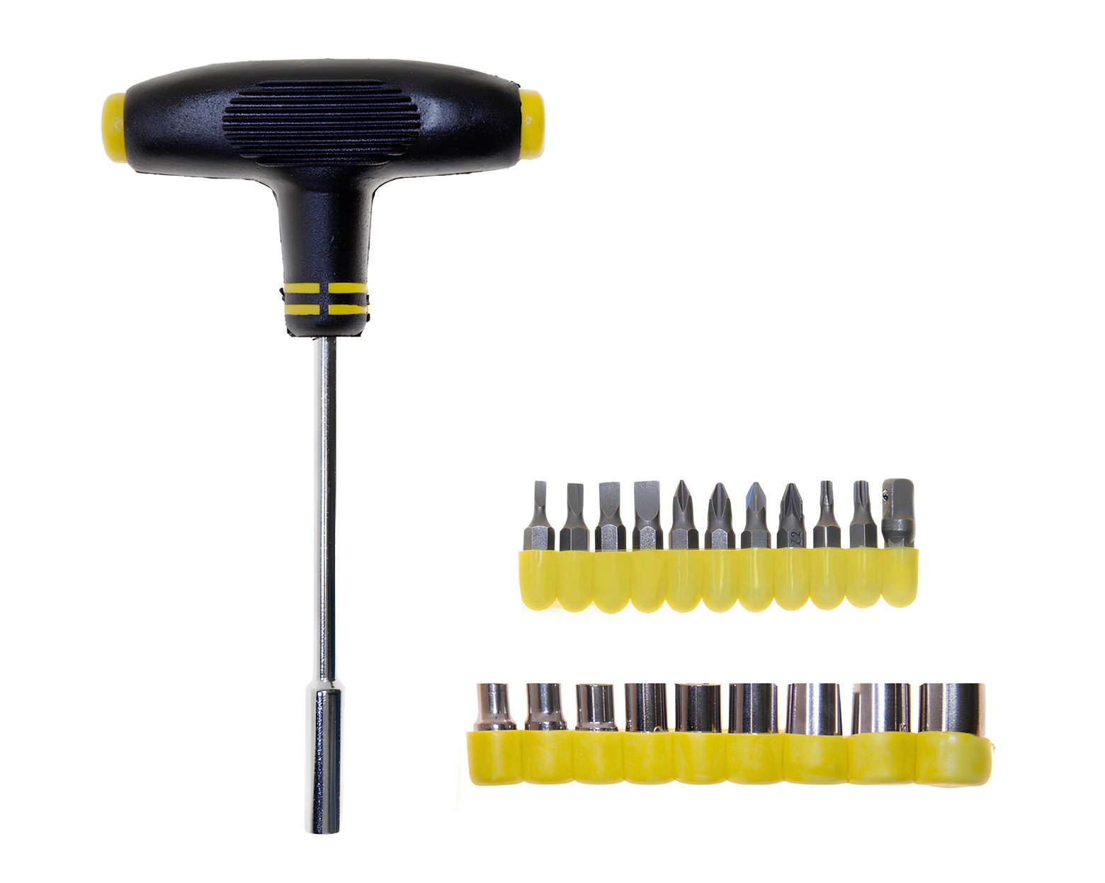 Отвертка c Т-образной ручкой и насадками 21шт. CrV Sigma