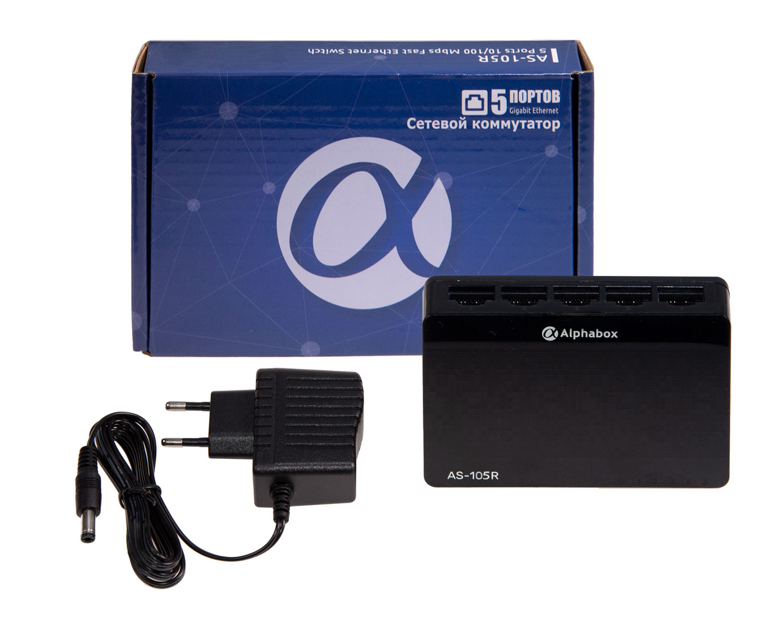 Коммутатор Alphabox  AS105R  5x10/100 Desktop
