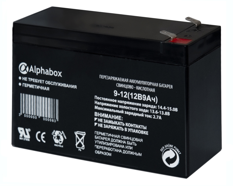 Аккумулятор Alphabox SLAB 12V/9Ah